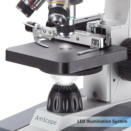 AmScope 40X-1000X Student Biological Compound Microscope - Image 5