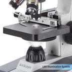 AmScope 40X-1000X Student Biological Compound Microscope - Image 5