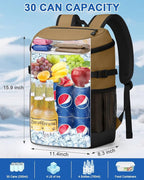 Pritent Cooler Backpack for Men Women Insulated Waterproof Backpack Cooler Leak - Image 5