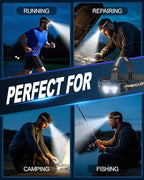 Headlamp Rechargeable 2PCS, 4500L Super Bright Light Bright LED Rechargeable - Image 8