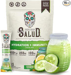 Salud 2-in-1 Hydration Packets + Immunity Electrolytes Powder, Cucumber Lime by TasteSalud