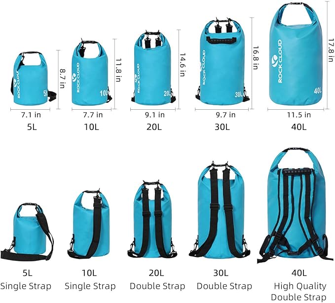ROCK CLOUD Dry Bag Waterproof 10L Dry Sack - Image 2