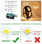 Sensky 19.7ft/6m Motion Activated LED Strip Light Kit Flexible LED Strip Motion - Image 2