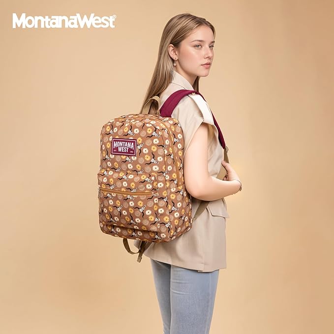 Montana West Backpack for Women Men 2 PCS Lightweight College Bookbags Casual - Image 6