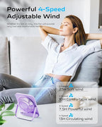 Otlonpe Portable Desk Fan 6.5 Inch, 4000mAh Rechargeable Battery Operated & USB - Image 8