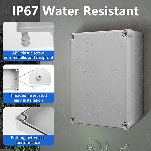 LeMotech IP67 Waterproof Junction Box ABS Plastic Project Box Dustproof - Image 7