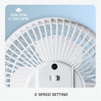 Hurricane Classic 6 Inch Clip Fan, 2 Speed Portable Desk Table Fan - Image 4