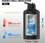87oz Insulated Water Bottle, BPA Free&Leak Proof, 1.5 Gallon Stainless Steel - Image 3