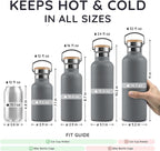 Bambaw Stainless Steel Water Bottle, 32 oz Water Bottles Insulated, - Image 5