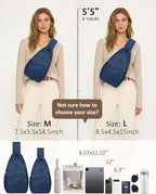 Pritent Crossbody Bags for Women Men Trendy Sling Bag Backpack Casual Chest Bag - Image 7