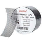 Secopad Black Window Screen Repair Tape, 2IN X 35FT Screen Repair Kit by Secopad
