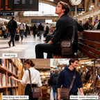 Augus Leather Small Messenger Bag - Image 2
