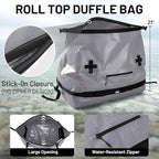 MIER Waterproof Duffel Bag Motorcycle Dry Bag Backpack Large Roll-Top Heavy - Image 4