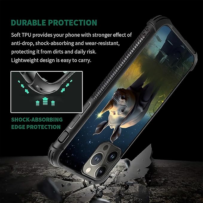 for iPhone 16 Pro Max Case, Rhino Water Marshes Pattern Graphic Design Girl Boy - Image 2