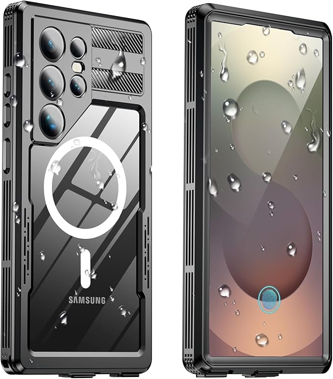 for Samsung Galaxy S25 Ultra Waterproof Case, Magnetic Heavy Duty Military by Haireca