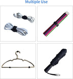 6 Inches Black Reusable Cable Ties, Cable Organizer, Cord Wrap and Hook Loop - Image 5