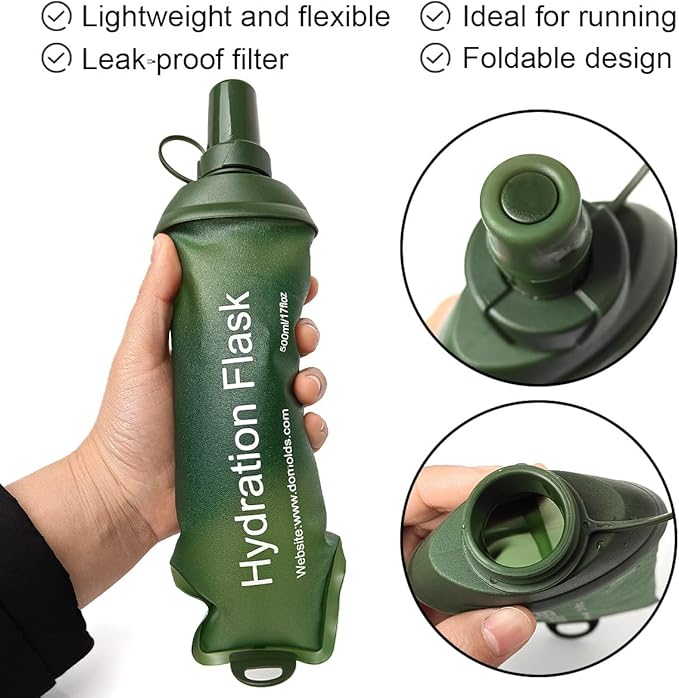 WILDREEDS 250ml Soft Flask, TPU Collapsible Soft Water Bottle - Image 4