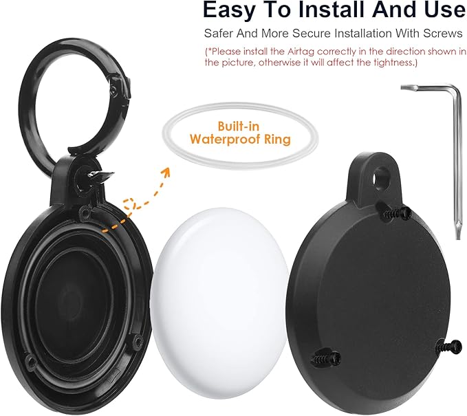 Airtag Holder Waterproof Necklace Keychain Case - Image 4