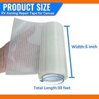 Tikfoam RV Awning Repair Tape for Tarp, Boat Covers Repair Tape, Sail Tape - Image 2