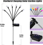 Solar Garden Lights Outdoor Decor, 24 LEDs Solar Firefly Light, 4 Pack 6 Heads - Image 6