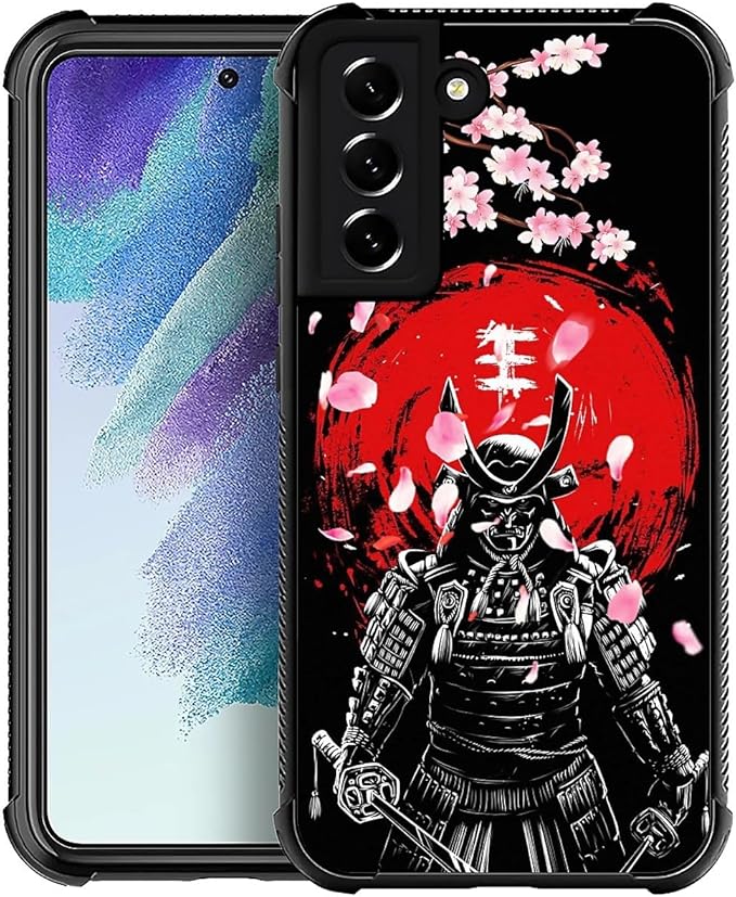 for Samsung Galaxy S21 FE Case, Sakura Japanese Samurai Pattern Graphic Design by FKBRCL4U
