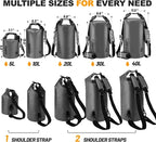 Waterproof Dry Bag, 5L/10L/20L/30L/40L Roll Top Lightweight Storage Backpack - Image 2
