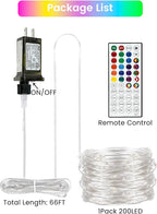 66Ft 200 LED RGB Color Changing 4th of July Fairy Lights Plug in, Waterproof - Image 4