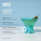 HOST Freeze Insulated Martini Cooling Cups, Plastic Freezer Gel Chiller Double - Image 2
