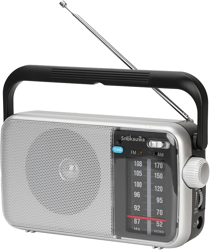 AM FM Radio Portable, Transistor Radio, Battery Powered or Mains Operated by Snokauwa