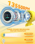 PlayHot Portable Handheld Turbo Fan, 5-Speed Personal Fans, 5000mAh - Image 2