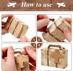 50Pcs Party Favor Candy Box, Vintage Mini Suitcase Favor Box, Kraft Paper - Image 3