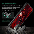 for iPhone 16 Pro Case, Gestures Funny Skull Pattern Graphic Design Girl Boy - Image 7