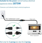 FIRMERST 1875W 15 Feet Extension Cord 14 AWG 15A Flat Plug Black - Image 7