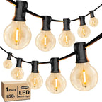 150FT LED Globe Outdoor String Lights, Dimmable Patio by WelcometoVerRon