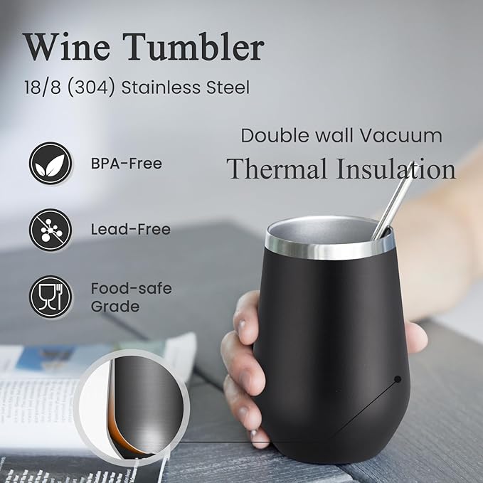MEWAY 12oz Wine Tumbler Glasses - Image 2