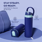 POWCAN 24 oz Insulated Stainless Steel Water Bottle: 2-in-1 Push-Button Spout & - Image 4