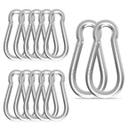 Carabiner, Heavy Duty Galvanized Steel Spring Snap Hook Carabiner Clips by High-PQ