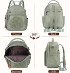 Mini Backpack Purse for Women, Embossed Leather Small Backpack Fashion Travel - Image 4