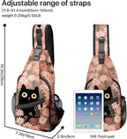 FyLybois Cat Sling Bag for Women Lightweight Crossbody Backpack Casual Daypack - Image 5