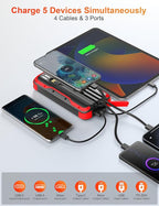 Solar Charger Power Bank, PD 20W Fast Charging External Batter, 40000mAh - Image 2