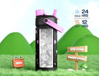 18 oz Kids Insulated Water Bottle: Glow-in-the-Dark, 2-in-1 Straw Spout Lid - Image 5