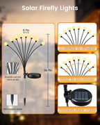 OZS 10 Pack Total 80 LED Solar Firefly Lights Fairy Outdoor - Image 5
