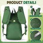12L Ultralight & Thin Packable Daypack, Small Foldable Hiking Backpack Travel - Image 3