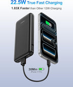 2-Pack Portable Charger, 10000mAh 22.5W Compact USB C Power Bank Fast Charging - Image 2
