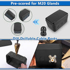 Nineleaf Black Waterproof Outdoor Electrical Box, 1PK Plastic Junction Box - Image 5