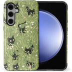 for Samsung Galaxy S23 FE Case, HL2 Grass Cat Hybrid 2 Layer Hard Shell by Unknown
