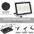 YANYCN 2 Pack 250W Led Flood Lights Outdoor, Super Bright 37000LM Security - Image 3