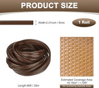 M METERXITY 1-Pack Wicker Repair Kit, 8mm x 66ft/20m Plastic Flat Rattan - Image 3