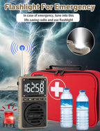 Digital AM FM Weather Band Radio 851mAh Rechargeable Portable Pocket Radio - Image 9