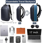 Business Backpack 17 Inch Slim Expandable Waterproof Travel Laptop Backpacks - Image 3